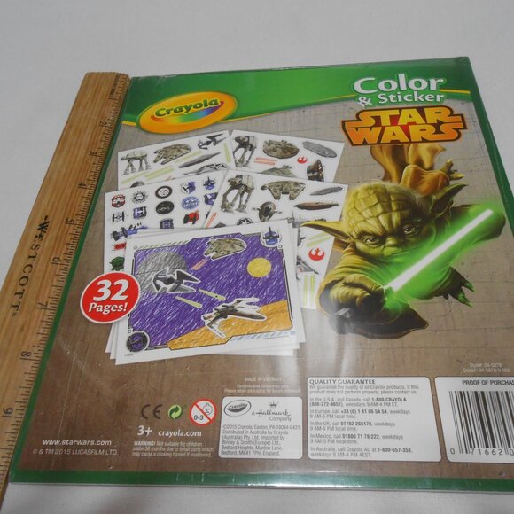 NEW SEALED CRAYOLA STAR WARS COLOR & STICKER BOOK STOCKING STUFFER 🎁👦👸 - Picture 4 of 9